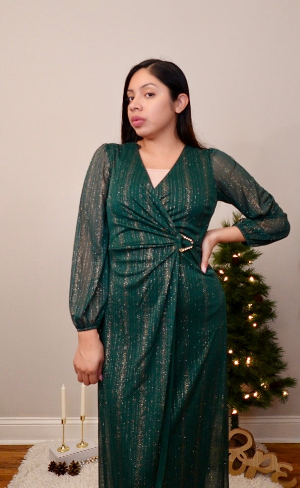 Emerald Glitter Dress