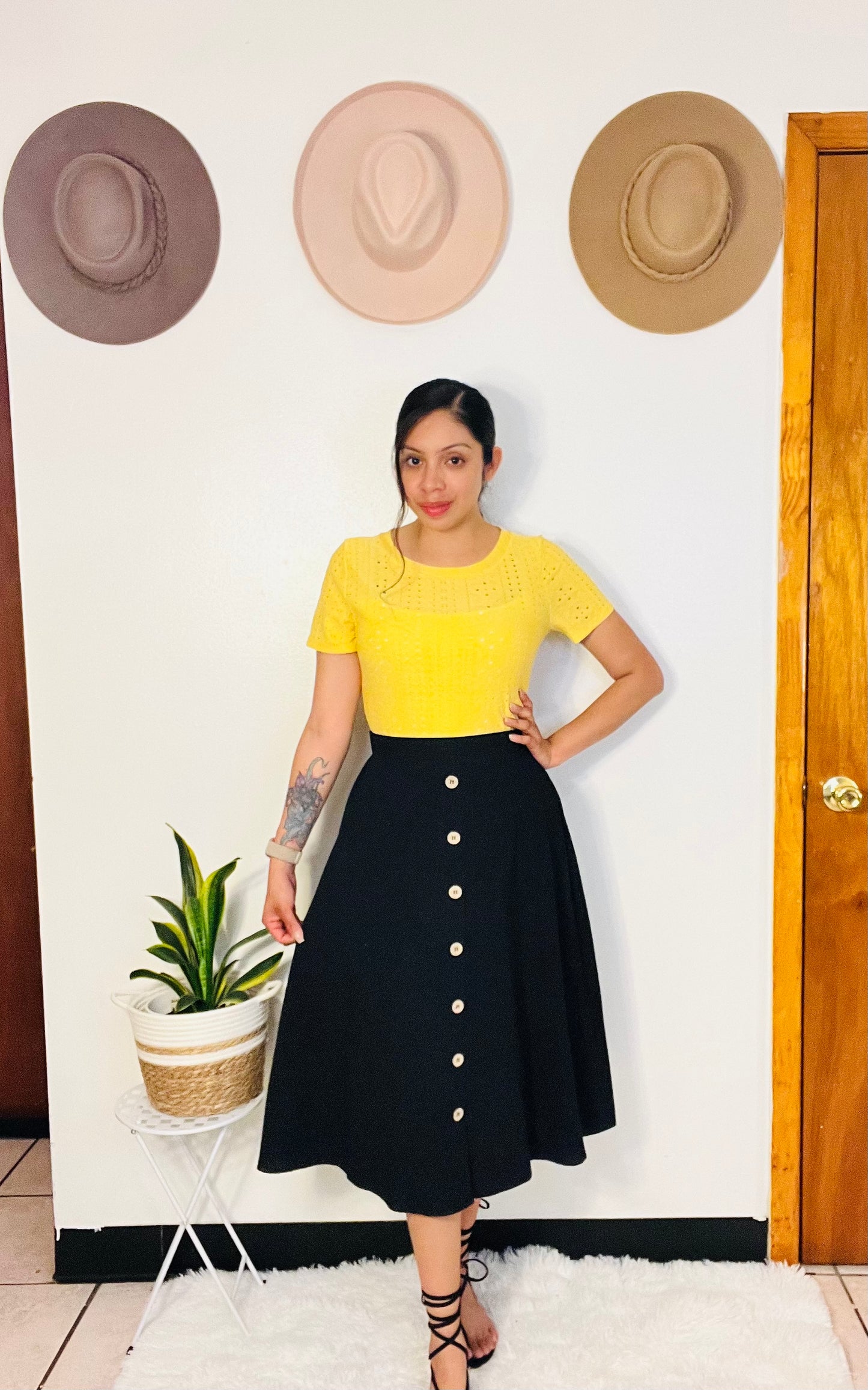 Adriana Button skirt