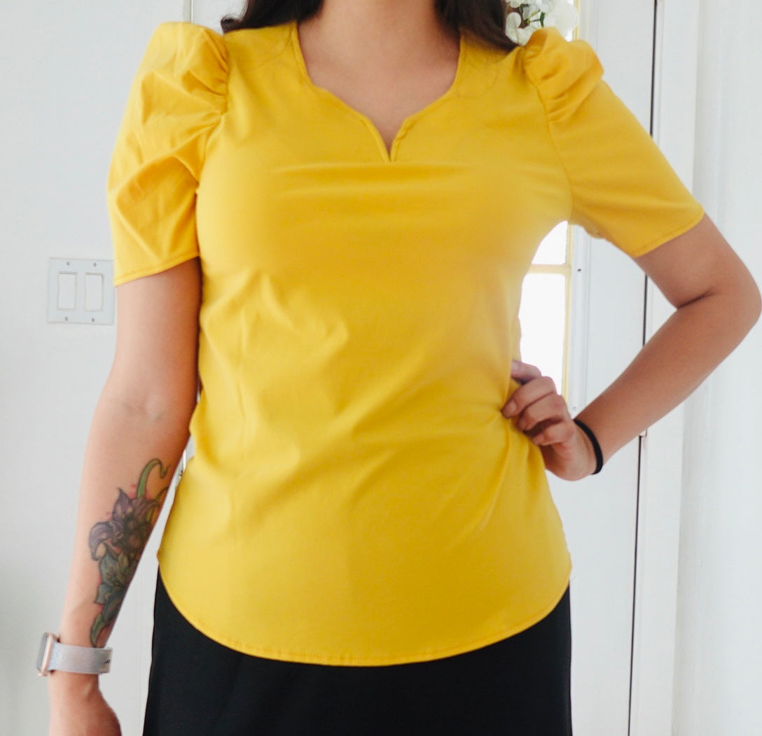 Amber Mustard Top