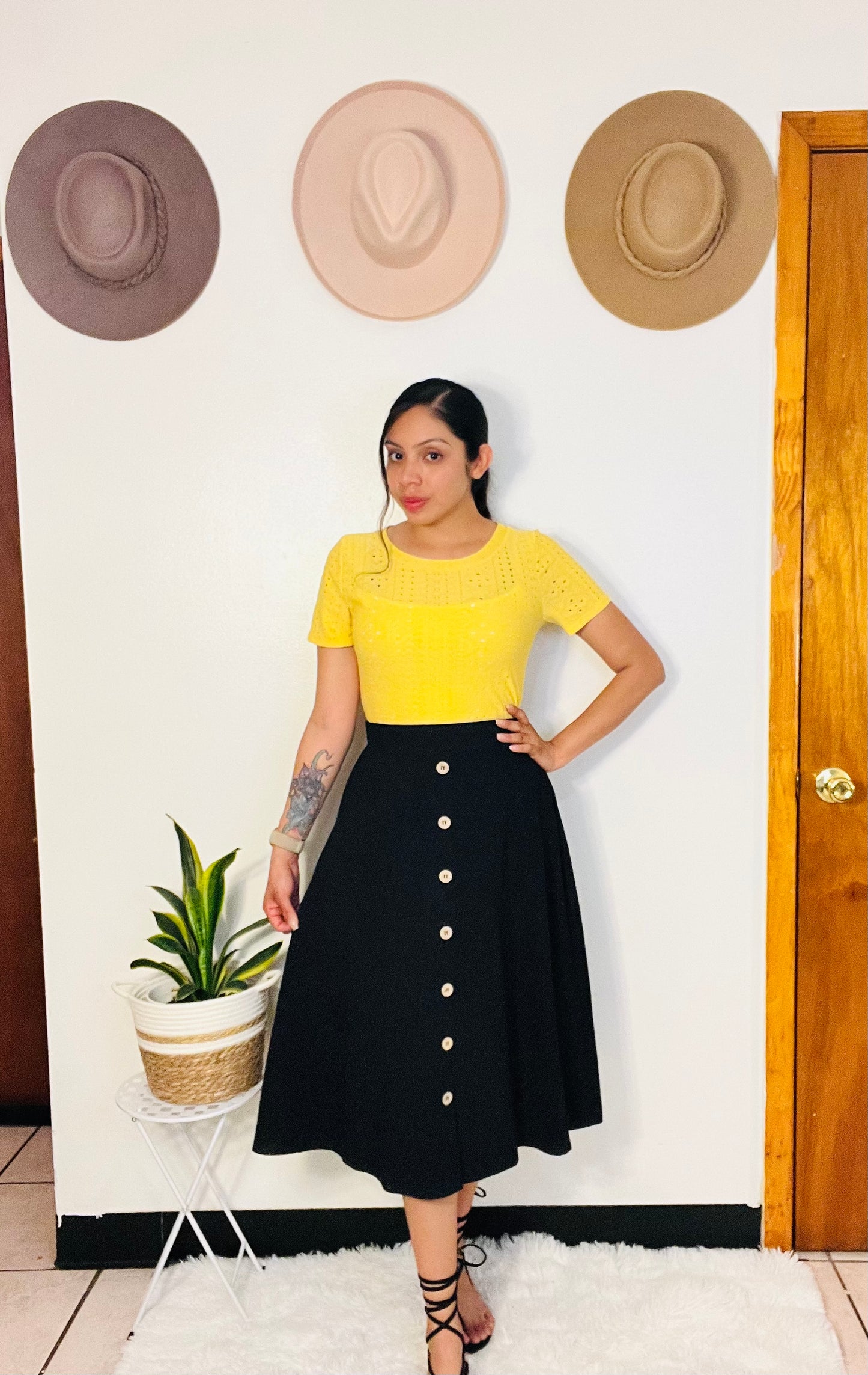 Adriana Button skirt