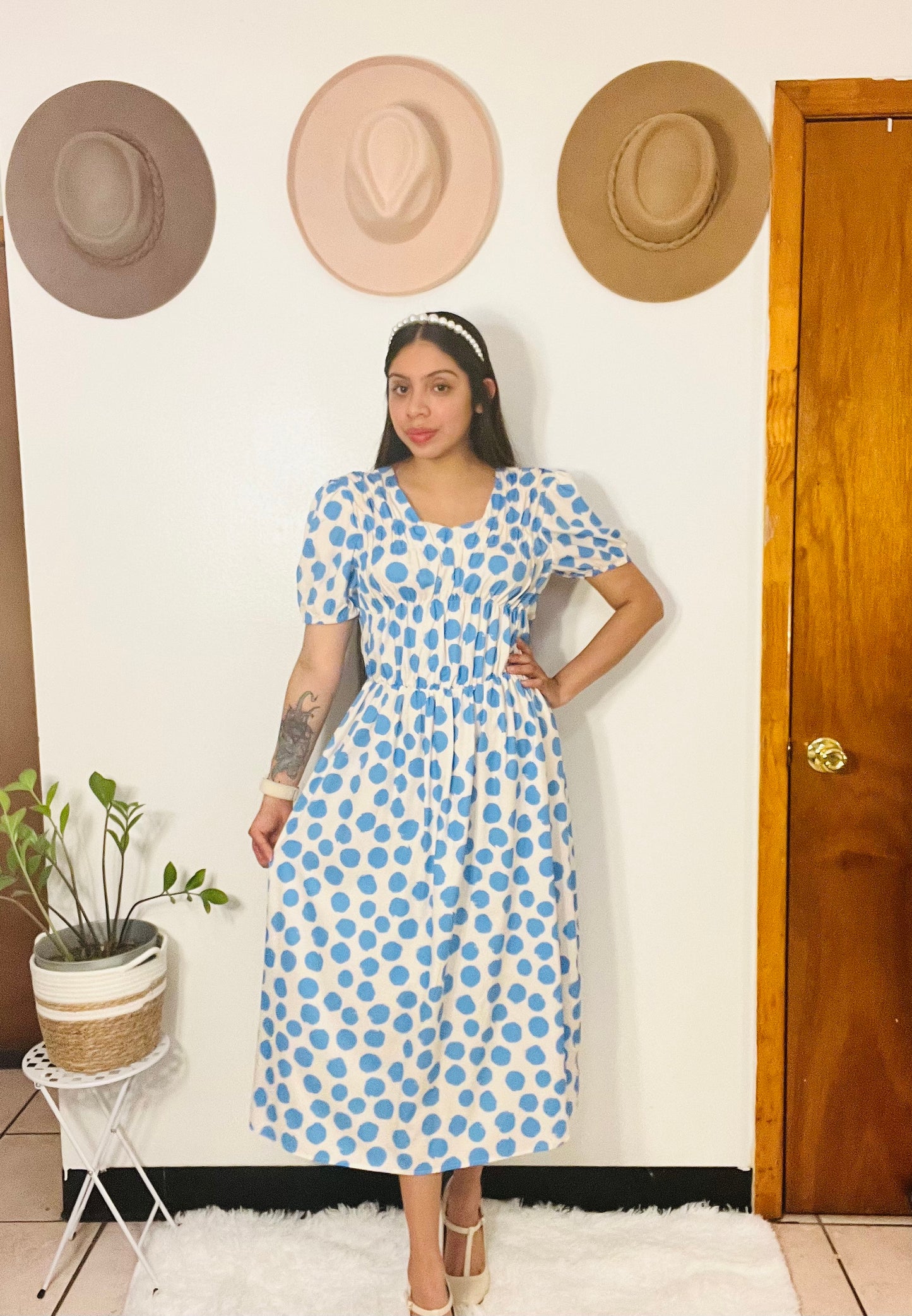 Zaira Polka-Dot Dress