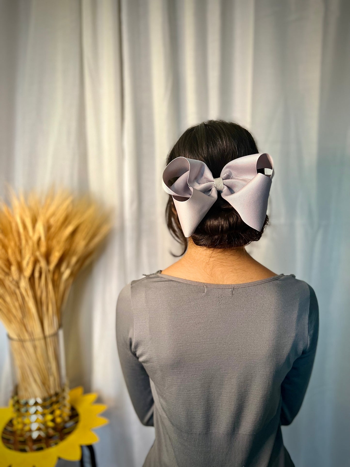 Gray Big Boutique Bow