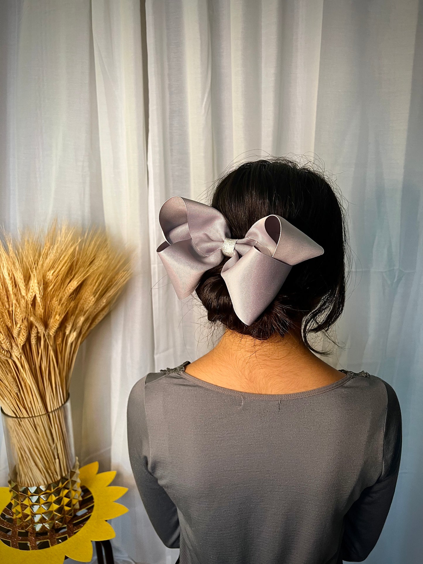 Gray Big Boutique Bow