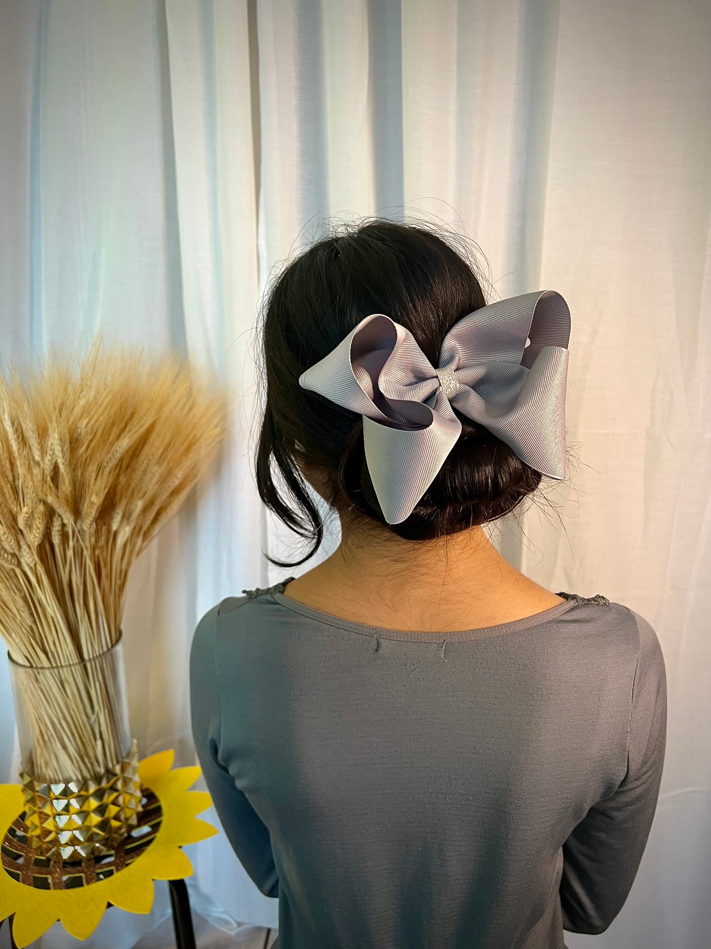 Gray Big Boutique Bow